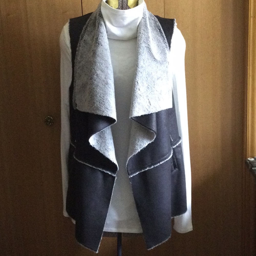 Jones New York Faux Leather Vest NWOT